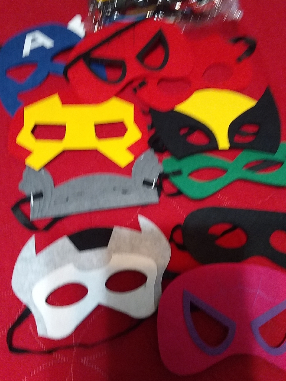Colorful Felt Superhero Masks - Assorted Colors